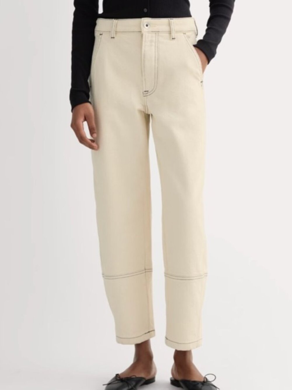 Everlane Utility Barrel Pant with contrast stitching - worn once